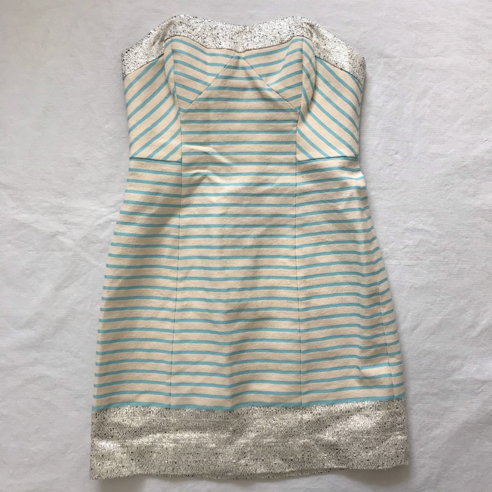 Lilly ePulitzer Remi Strapless Blue Horizon Mini Dress - Picture 2 of 13